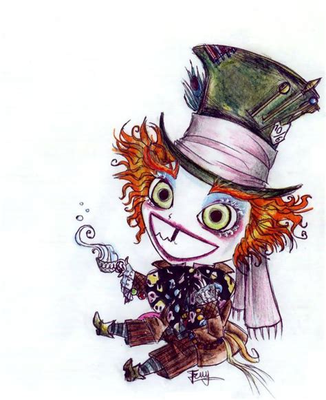 Tim Burton Mad Hatter Drawing at PaintingValley.com | Explore collection of Tim Burton Mad ...