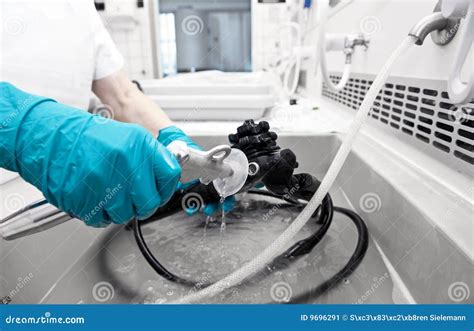 Cleaning Hospital Equipment Stock Image - Image: 9696291