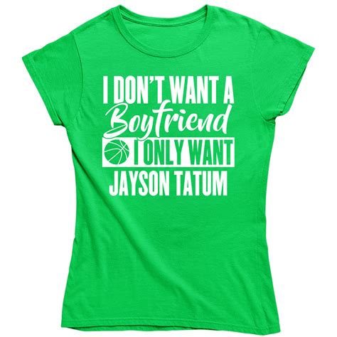 Jayson Tatum Boyfriend Ladies Boston Basketball Fan Ladies T Shirt