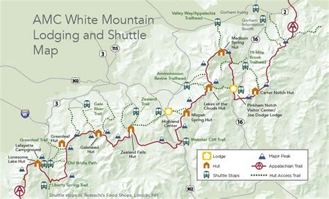 Atlases & Maps AMC White Mountains Trail Map 1 Presidential Range ...