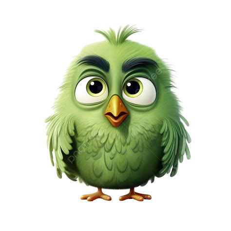 Green Bird Cartoon Character, Bird, Green, Beautiful PNG Transparent Image and Clipart for Free ...