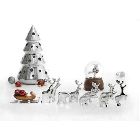 Nambe Dasher Reindeer Figurine Set - 7" x 1" x 10" - Bed Bath & Beyond ...