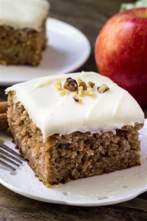 Apple Spice Cake with Cream Cheese Frosting - Just so Tasty