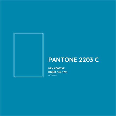 PANTONE 2203 C Complementary or Opposite Color Name and Code (#0087AE) - colorxs.com