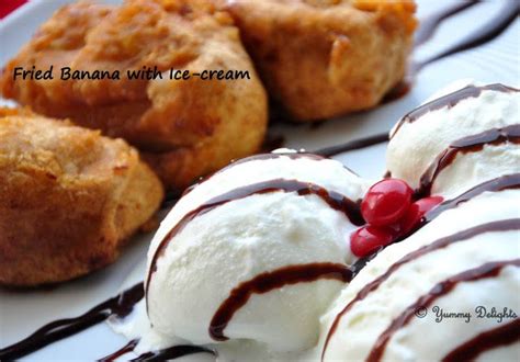 ♥ Yummy Delights !: Fried Banana with Ice-cream Fried Bananas, Coconut ...