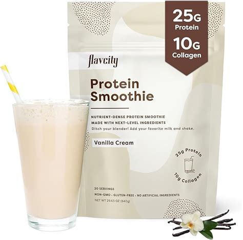 DITCH THE BLENDER: FlavCity’s Vanilla Protein Smoothie is a delicious and nutrient-dense powder ...