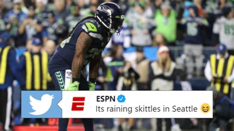 Watch fans throw Skittles into the end zone as Marshawn Lynch scores first touchdown back ...