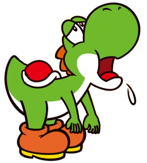 Yoshi Scared! by robertchasmar64 on DeviantArt