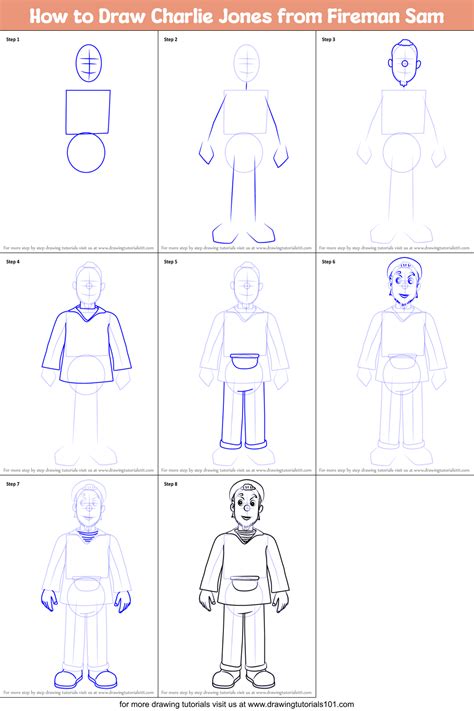 How to Draw Charlie Jones from Fireman Sam printable step by step ...