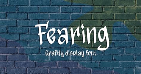 Fearing - Graffiti Display Font by MightyFire_STD on Envato Elements