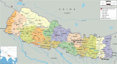Nepal Map - ToursMaps.com