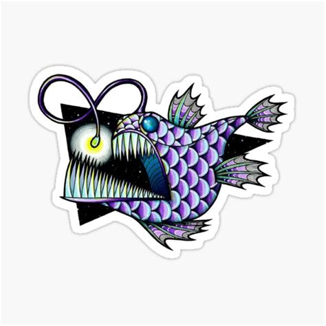 "anglerfish light darkness" Sticker for Sale by penghianatbejat | Redbubble