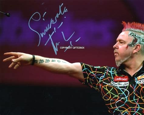 Limited Edition Peter Wright Darts Signed Photo Cert PRINTED