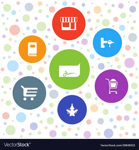 Commercial icons Royalty Free Vector Image - VectorStock