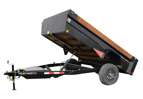 True North 72-in x 10-ft Light Utility Hydraulic Dump Trailer, Black | Canadian Tire