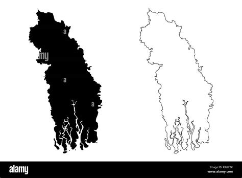 Khulna Division (Administrative Divisions of Bangladesh) map vector ...