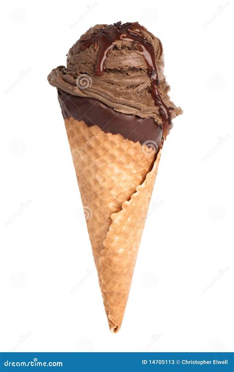 Chocolate Ice Cream Cone Stock Photos - Image: 14705113