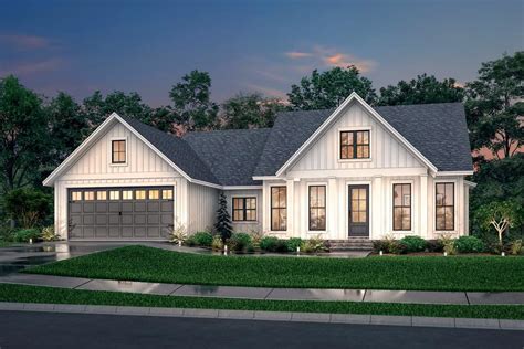 Plan 51829HZ: One-Story Modern Farmhouse Plan with Open Concept Living ...