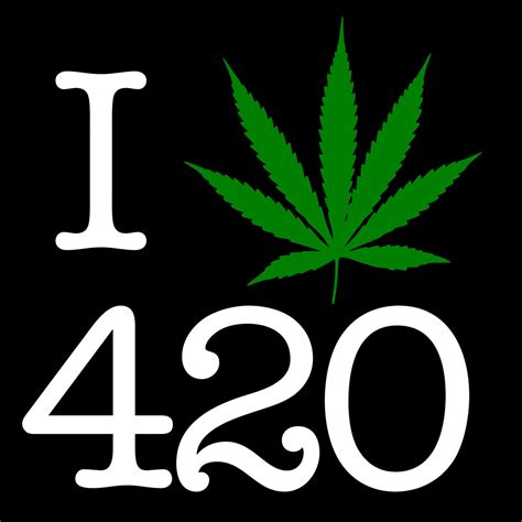 I Love 420 Pot Leaf Black T-Shirt – Men’s@ RastaEmpire.com