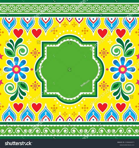 Indian Pakistani Truck Art Vector Seamless Stock Vector (Royalty Free) 2186666973 | Shutterstock