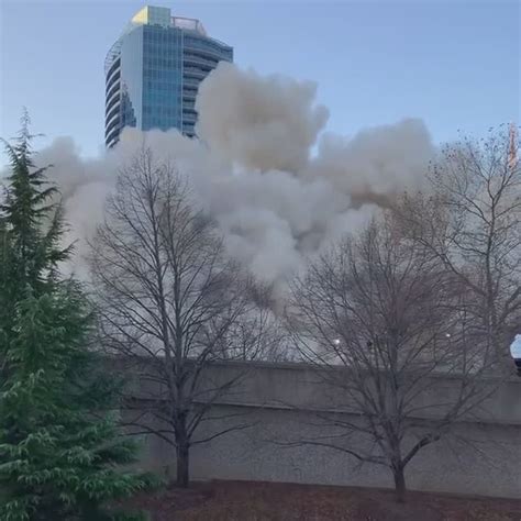 Former Holiday Inn Hotel in Arlington, Virginia, Demolished by Implosion