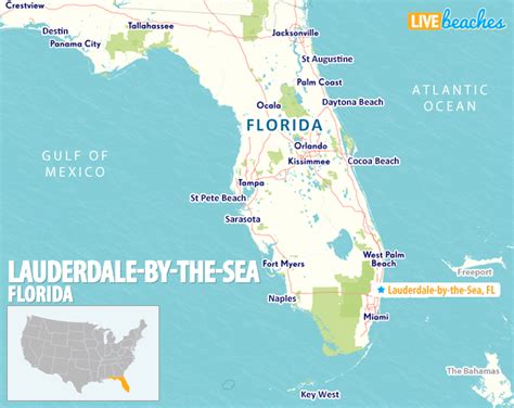 Map of Lauderdale-by-the-Sea, Florida - Live Beaches