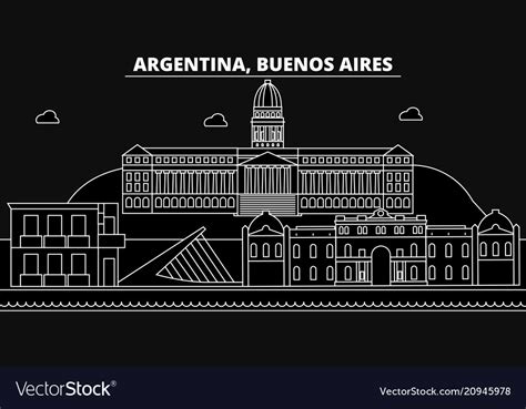 Buenos aires silhouette skyline argentina Vector Image