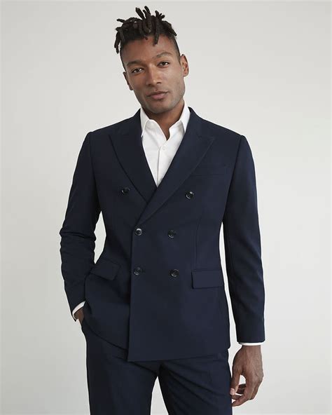 Tailored-Fit Double-Breasted Suit Blazer | RW&CO.