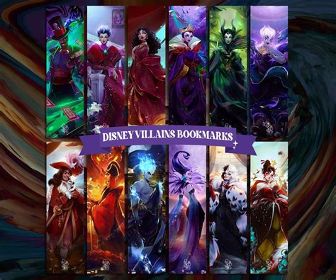 Full-Set Bookmarks - DISNEY VILLAINS — Roy The Art