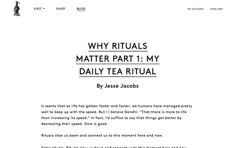 Why Rituals Matter Part 1: My Daily Tea Ritual | Ritual Design Lab