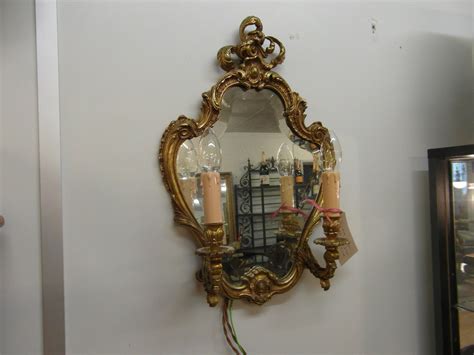 Victorian Brass Mirror Wall Light | 553634 | Sellingantiques.co.uk