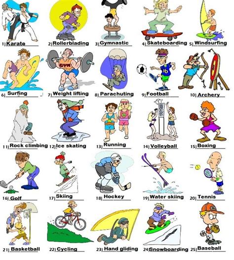 Outdoor Activities Vocabulary in English | Vocabulary, English ...