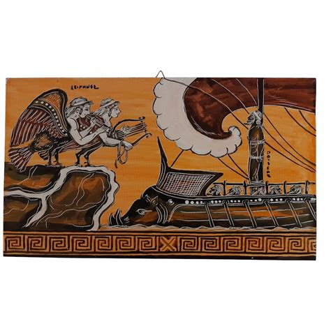 Odysseus and the Sirens Unique Wall Painting Greek Mythology - Etsy