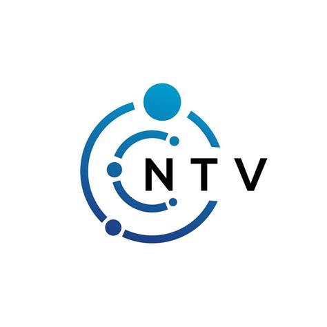 NTV letter technology logo design on white background. NTV creative ...