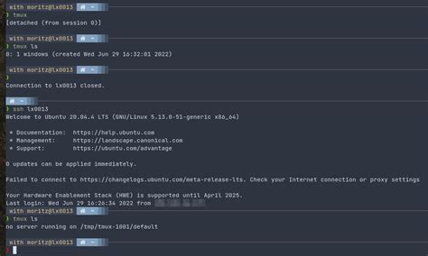 tmux server terminates when client via SSH closes its Terminal · Issue ...