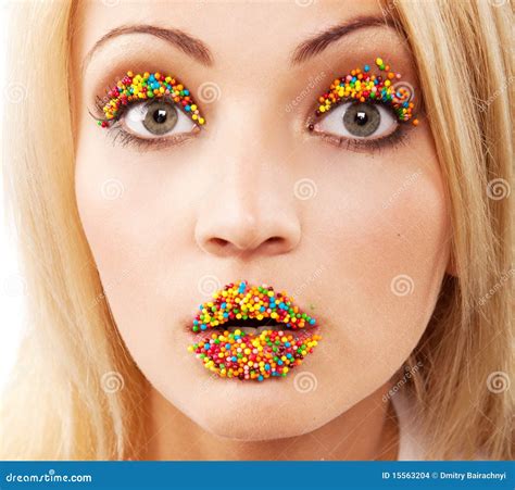 Bright makeup stock photo. Image of spring, portrait - 15563204