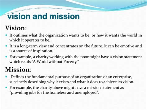 Image result for vision and mission of company sample | Vision ...