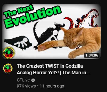 Godzilla evolution is to become... a ginger cat. : r/GTLive