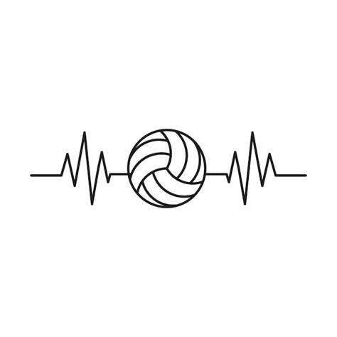 Premium Vector | Volleyball Line Art Volleyball Vector Volleyball ...