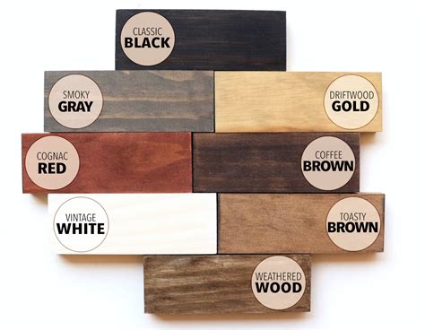 Wood Stain Color Samples Wood Color Swatch - Etsy Canada