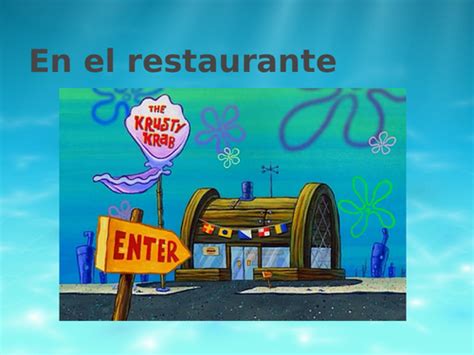 En el restaurante con Bob Esponja y Patricio - Spanish SpongeBob | Teaching Resources