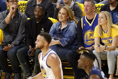 Adele and Rich Paul yuk it up court side during NBA game