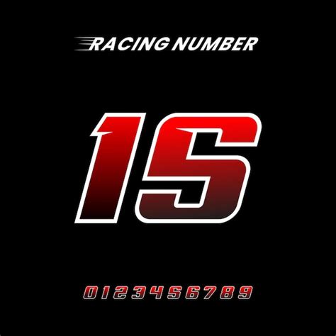 Premium Vector | Sport Racing Number 15 logo design vector