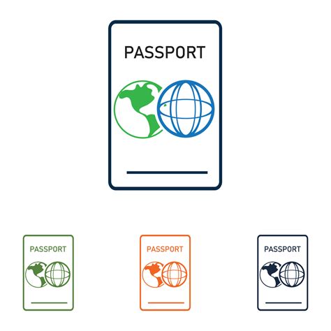 passport set logo 6596651 Vector Art at Vecteezy