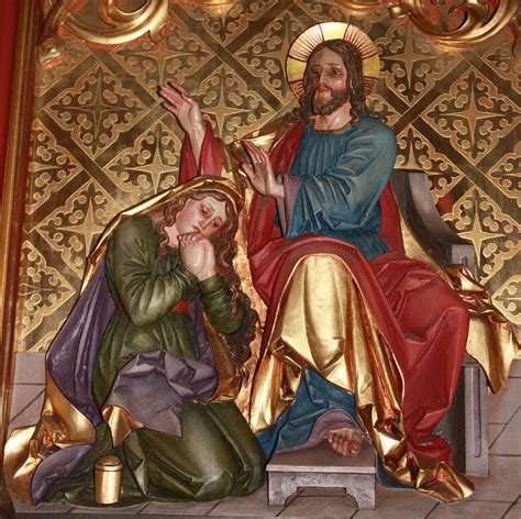 File:Heiligenblut - Pfarrkirche - Herz-Jesu-Altar - Jesus und die Fußwaschung durch Maria ...