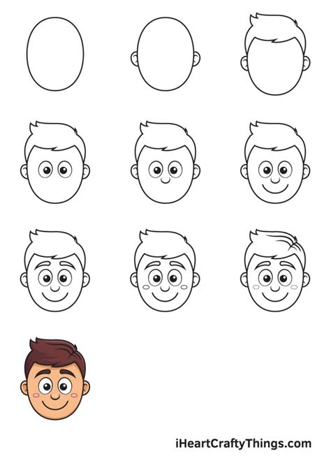 Cartoon Face Drawing - How To Draw A Cartoon Face Step By Step