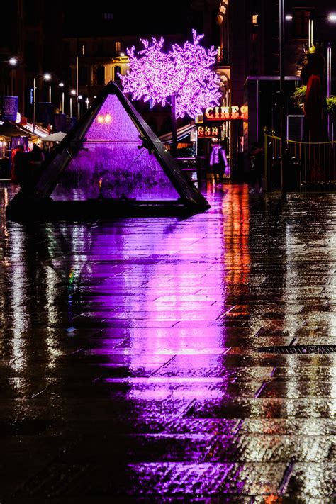 Purple Lights and a Pyramid – In Photos dot Org