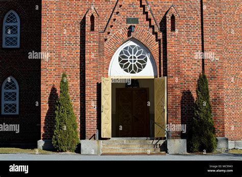 Church doors are open in the morning light Stock Photo - Alamy