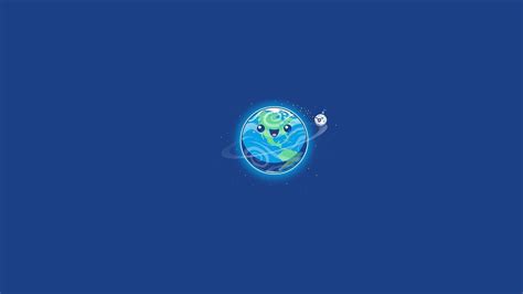 Moon, humor, space, simple, blue background, Sun, simple background, threadless, blue, Earth ...