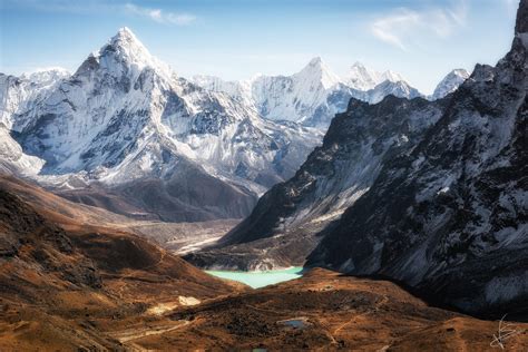 Nepal, Nature, Landscape, Mountains, Snowy peak, Water Wallpapers HD ...